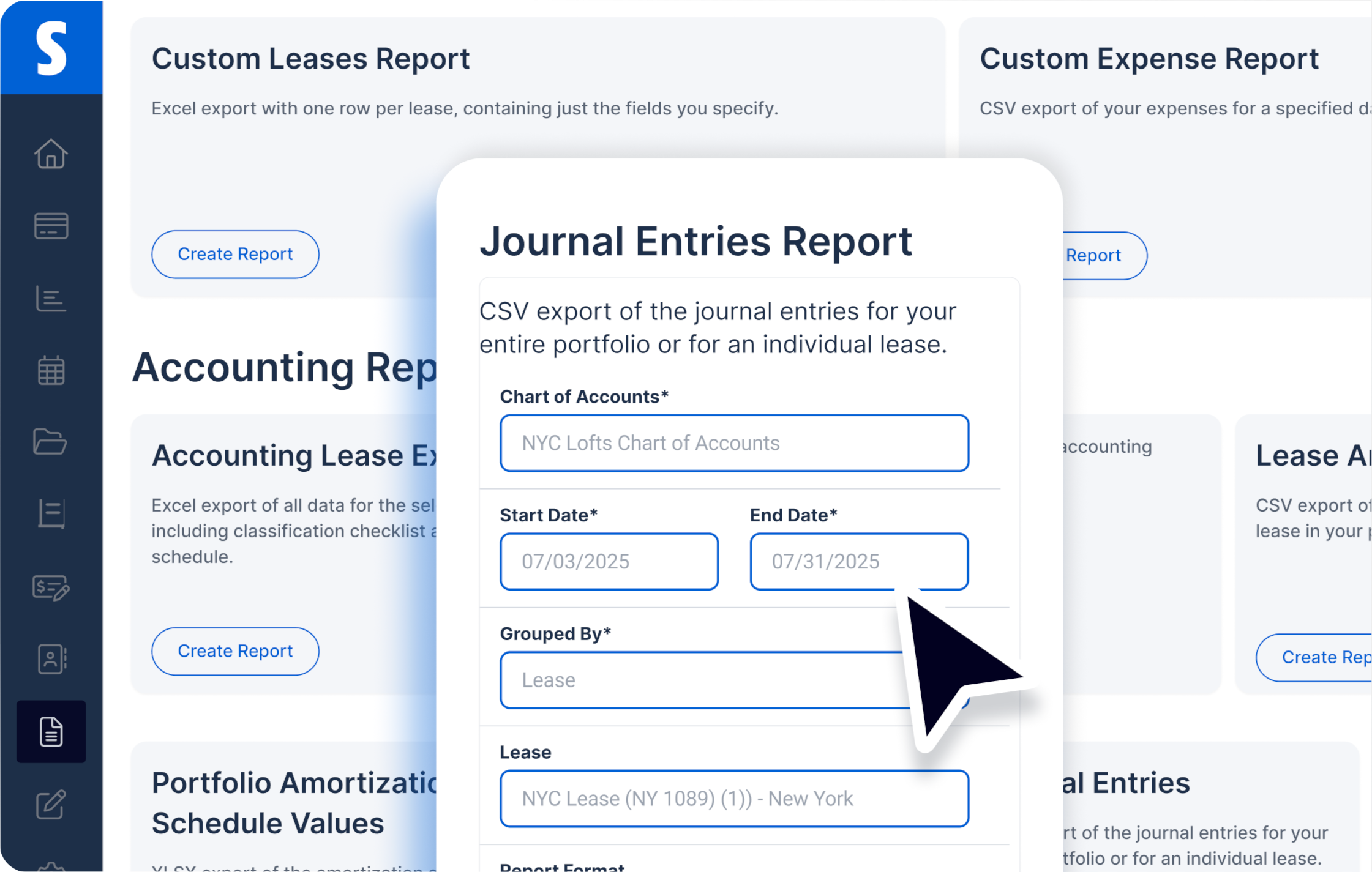 Journal Entries Report